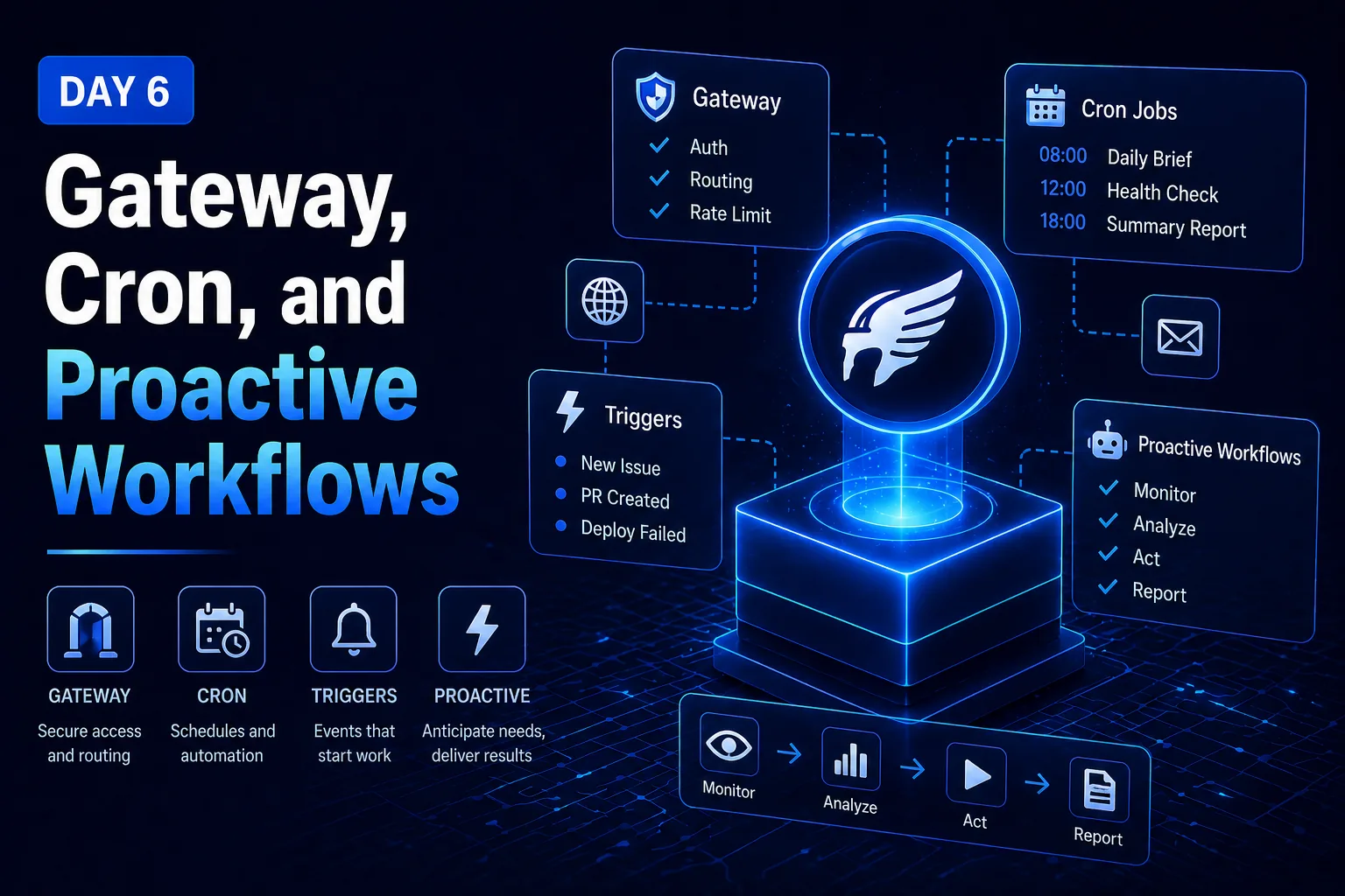 Day 6: Gateway, Cron, and Proactive Workflows